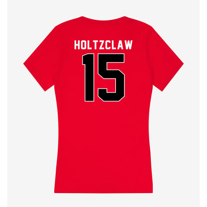 Utah - NCAA Football : Lance Holtzclaw - Women's V-Neck T-Shirt-1