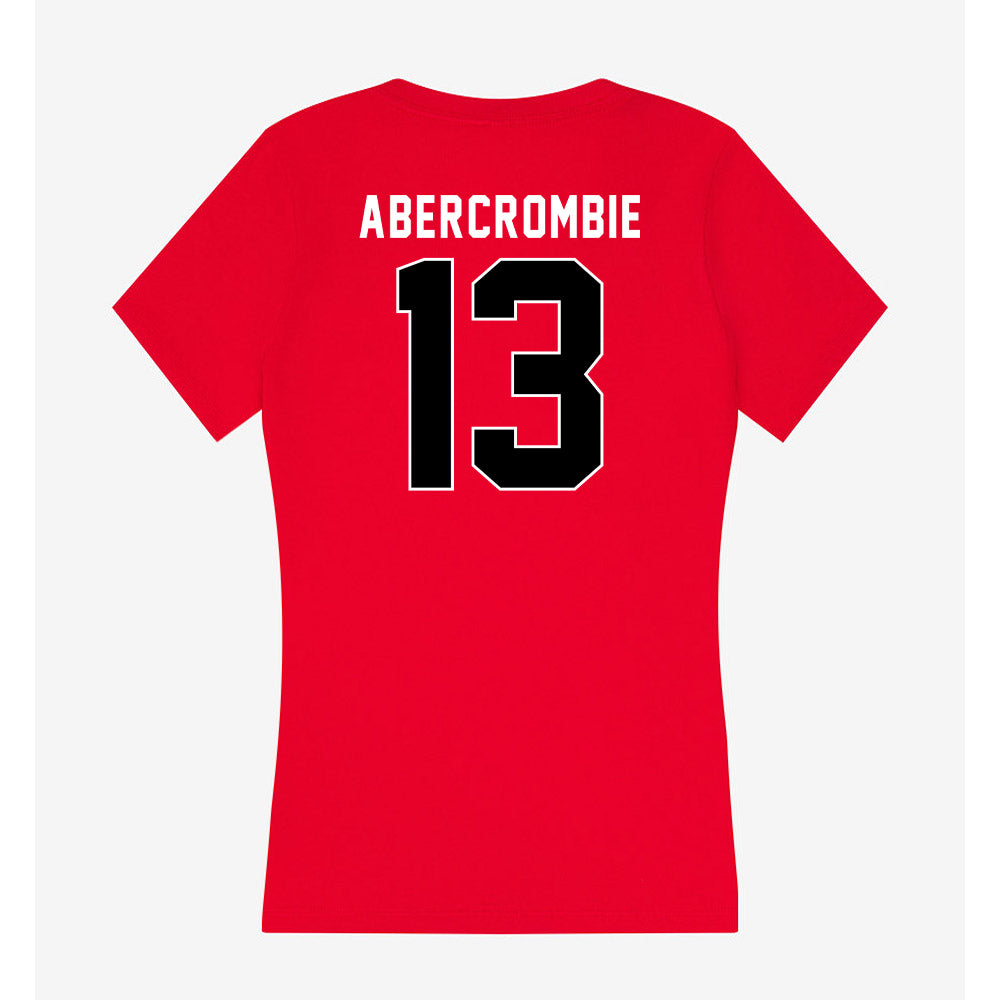 Utah - NCAA Baseball : Justin Abercrombie - Women's V-Neck T-Shirt-1