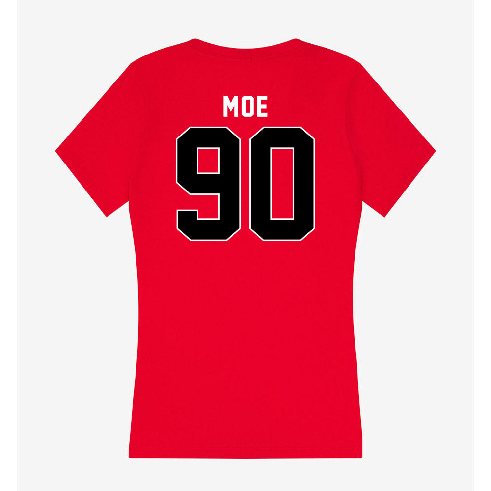 Utah - NCAA Football : Jireh Moe - Women's V-Neck T-Shirt-1