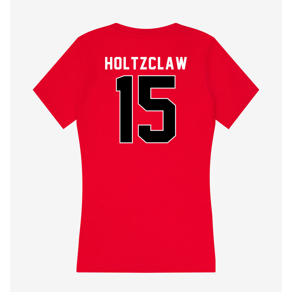 Utah - NCAA Football : Lance Holtzclaw - Women's V-Neck T-Shirt-1