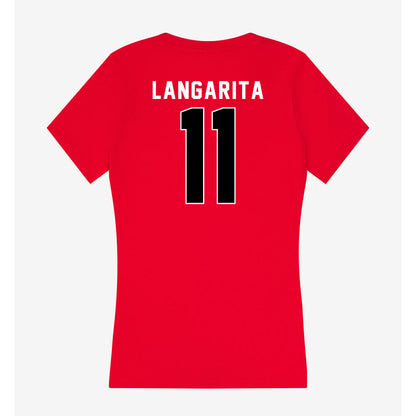 Utah - NCAA Men's Basketball : Lucas Langarita - Women's V-Neck T-Shirt-1