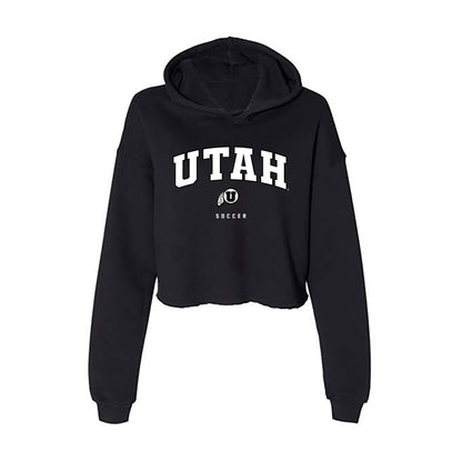 Utah - NCAA Women's Soccer : Julia Oka - Women's Crop Fleece Hooded Sweatshirt-0