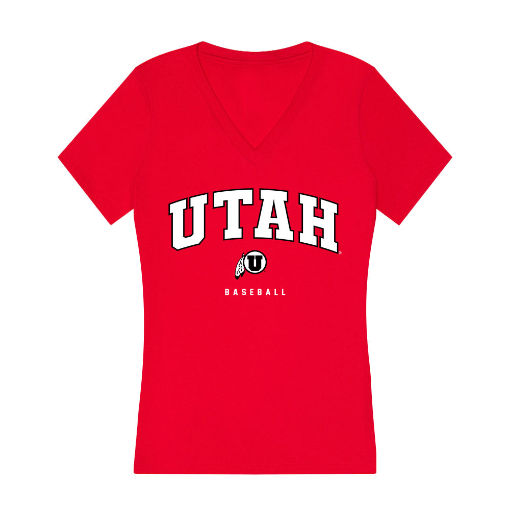 Utah - NCAA Baseball : Dillon Fine - Women's V-Neck T-Shirt-0