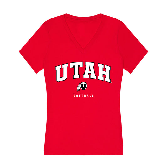 Utah - NCAA Softball : Taylor Mediano - Women's V-Neck T-Shirt-0