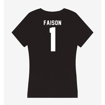 Georgia - NCAA Women's Basketball : Jocelyn Faison - Women's V-Neck T-Shirt-1