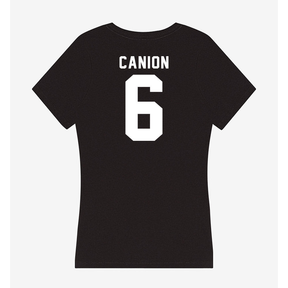 Georgia - NCAA Football : Isiah Canion - Women's V-Neck T-Shirt-1