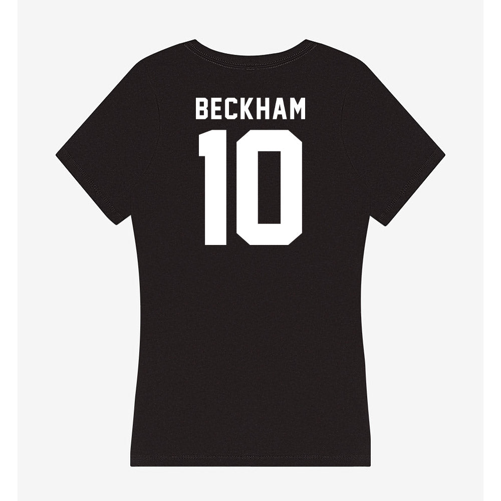 Georgia - NCAA Women's Basketball : Aubrey Beckham - Women's V-Neck T-Shirt-1