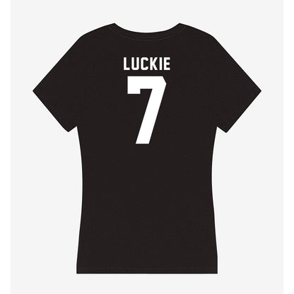 Georgia - NCAA Football : Lawson Luckie - Women's V-Neck T-Shirt-1