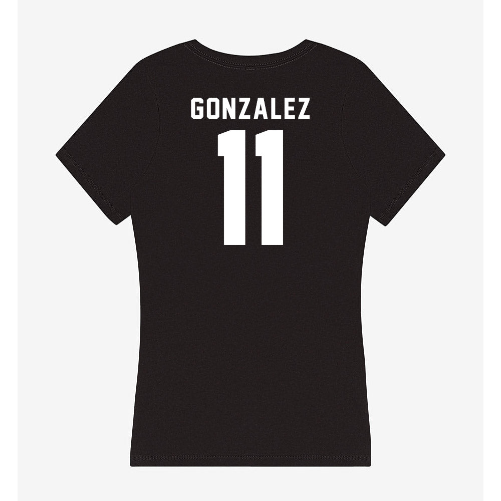 Georgia - NCAA Women's Basketball : Enjulina Gonzalez - Women's V-Neck T-Shirt-1