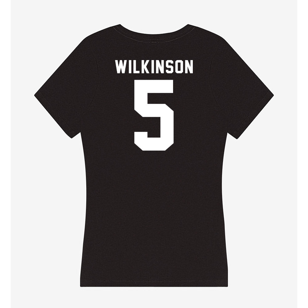 Georgia - NCAA Men's Basketball : Jeremiah Wilkinson - Women's V-Neck T-Shirt-1