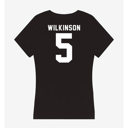 Georgia - NCAA Men's Basketball : Jeremiah Wilkinson - Women's V-Neck T-Shirt-1