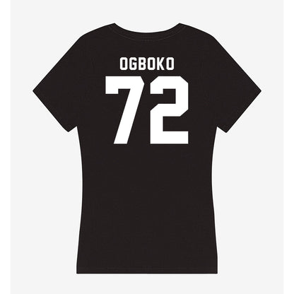 Georgia - NCAA Football : Ekene Ogboko - Women's V-Neck T-Shirt-1