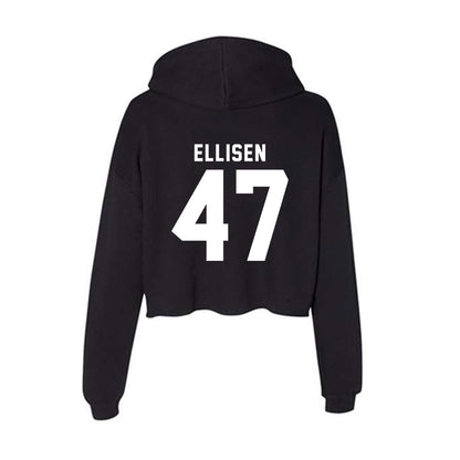 Georgia - NCAA Baseball : Thomas Ellisen - Women's Crop Fleece Hoodie-1