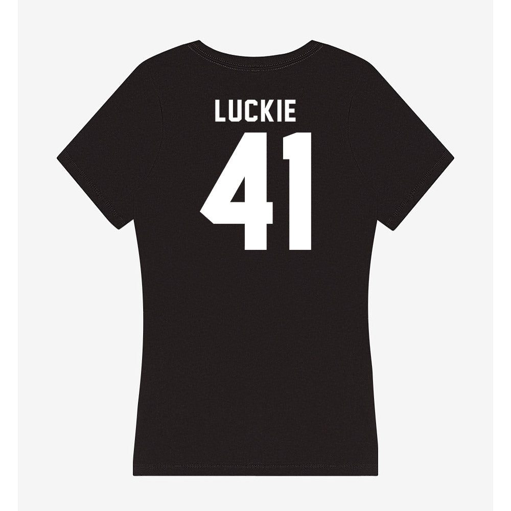 Georgia - NCAA Football : Carter Luckie - Women's V-Neck T-Shirt-1