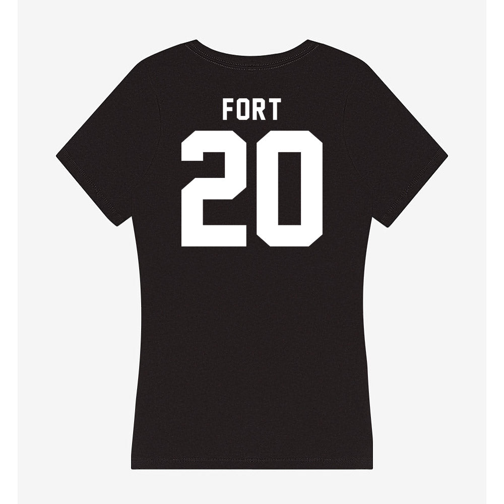 Georgia - NCAA Football : Zech Fort - Women's V-Neck T-Shirt-1
