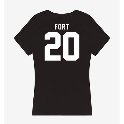 Georgia - NCAA Football : Zech Fort - Women's V-Neck T-Shirt-1