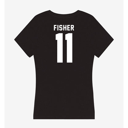 Georgia - NCAA Softball : Addisen Fisher - Women's V-Neck T-Shirt-1