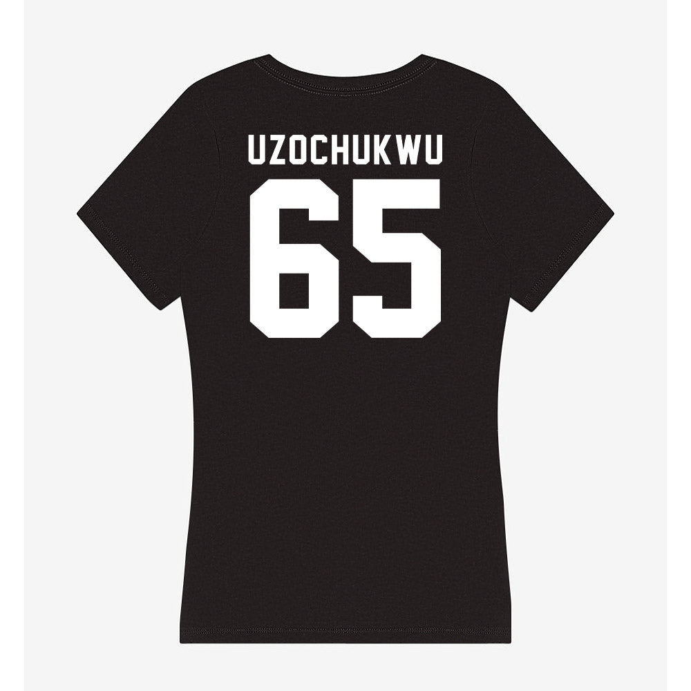 Georgia - NCAA Football : Dennis Uzochukwu - Women's V-Neck T-Shirt-1