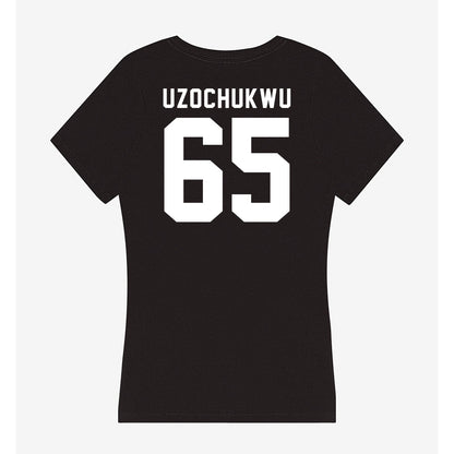 Georgia - NCAA Football : Dennis Uzochukwu - Women's V-Neck T-Shirt-1