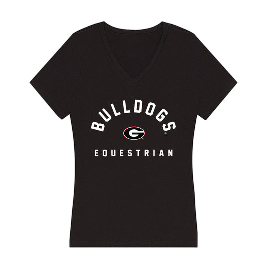 Georgia - NCAA Equestrian : Katharine Reuter - Women's V-Neck T-Shirt-0