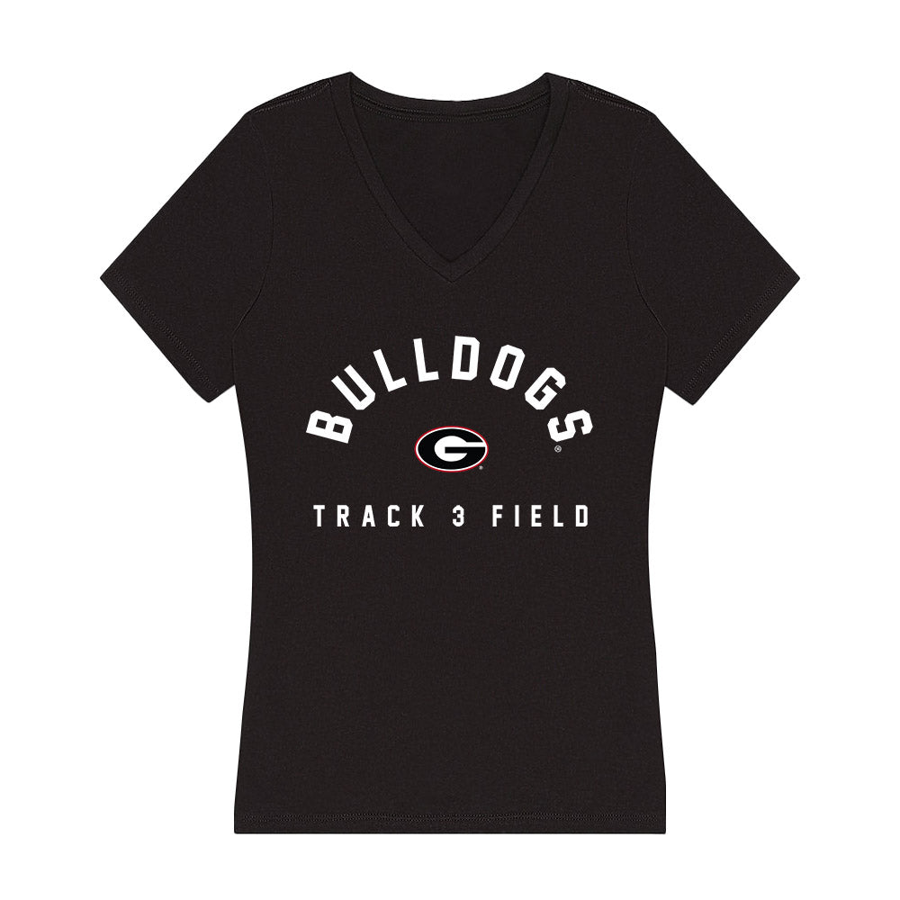 Georgia - NCAA Men's Track & Field : Jonathan Simms - Women's V-Neck T-Shirt-0