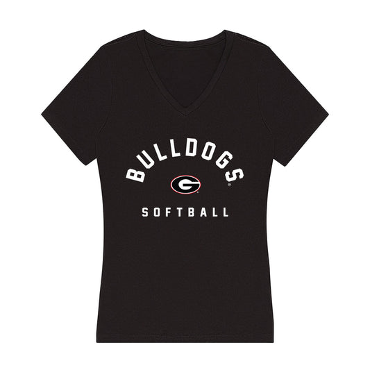 Georgia - NCAA Softball : Mollie Mitchell - Women's V-Neck T-Shirt-0