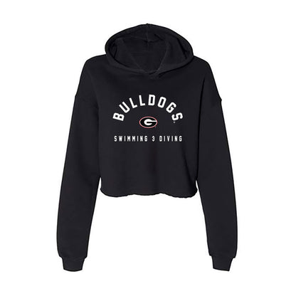 Georgia - NCAA Men's Swimming & Diving : Tommy-lee Camblong - Women's Crop Fleece Hoodie-0