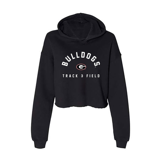 Georgia - NCAA Women's Track & Field : Isold Saevarsdottir - Women's Crop Fleece Hoodie-0