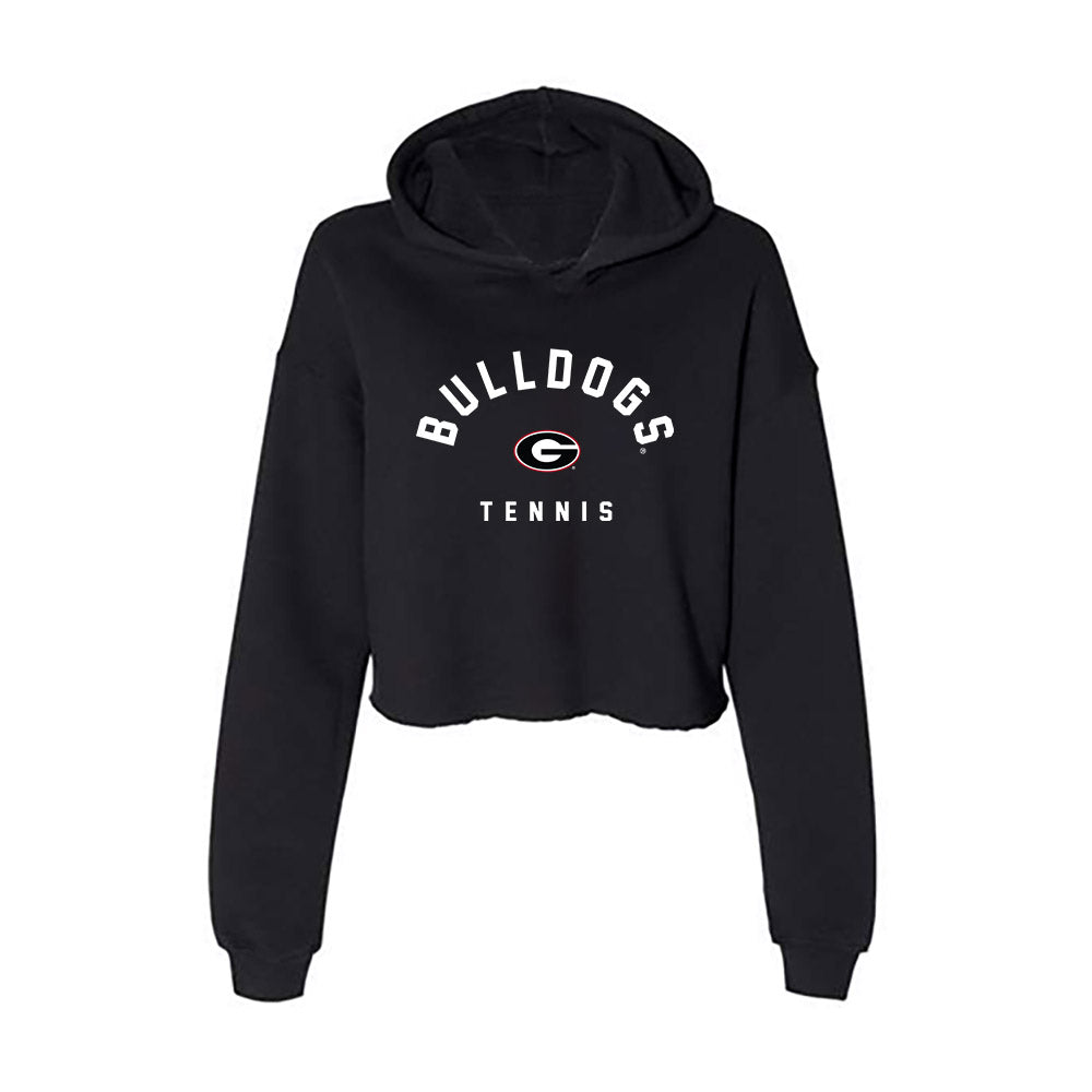 Georgia - NCAA Men's Tennis : Thomas Paulsell - Women's Crop Fleece Hoodie-0