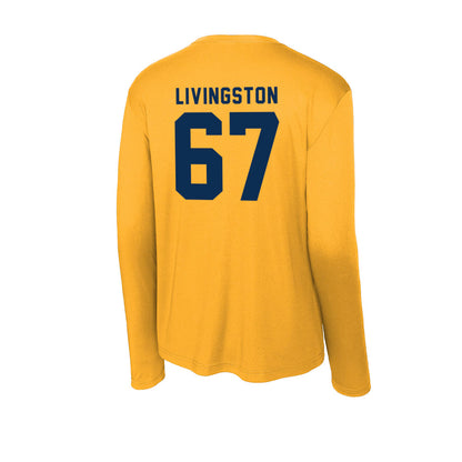 West Virginia - NCAA Football : Landen Livingston - Activewear Long Sleeve T-Shirt-1