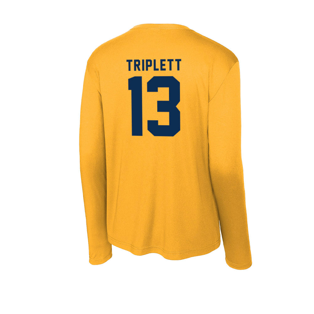 West Virginia - NCAA Football : Kedrick Triplett - Activewear Long Sleeve T-Shirt-1