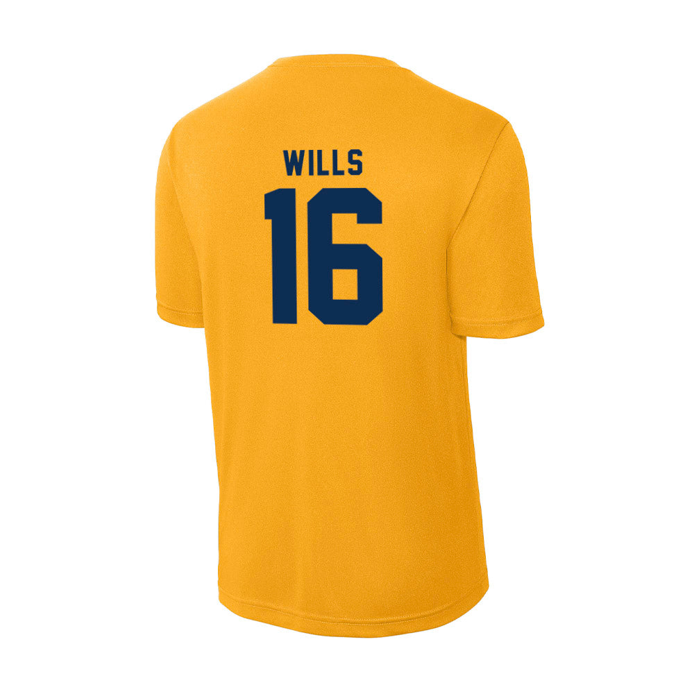 West Virginia - NCAA Baseball : Brock Wills - Activewear T-Shirt-1