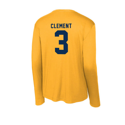 West Virginia - NCAA Football : Hudson Clement - Activewear Long Sleeve T-Shirt-1