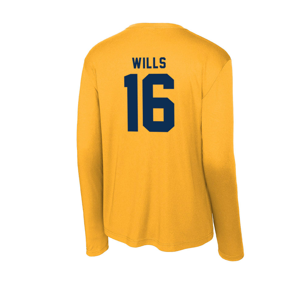 West Virginia - NCAA Baseball : Brock Wills - Activewear Long Sleeve T-Shirt-1
