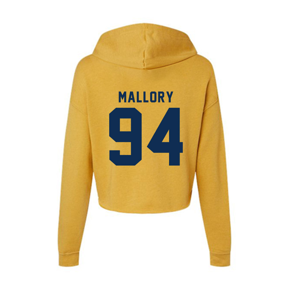 West Virginia - NCAA Football : Cam Mallory - Women's Crop Fleece Hoodie-1