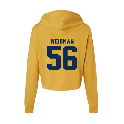 West Virginia - NCAA Football : Sullivan Weidman - Women's Crop Fleece Hoodie-1