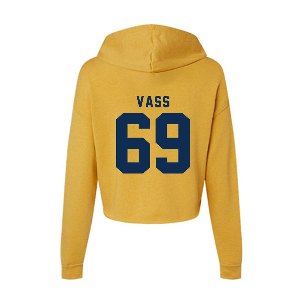 West Virginia - NCAA Football : Devin Vass - Women's Crop Fleece Hoodie-1