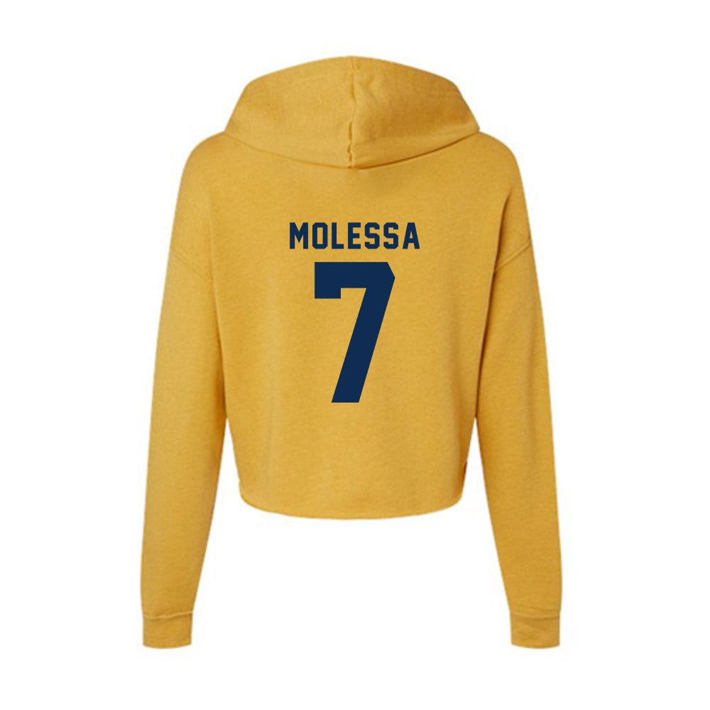 West Virginia - NCAA Baseball : Maxwell Molessa - Women's Crop Fleece Hoodie-1