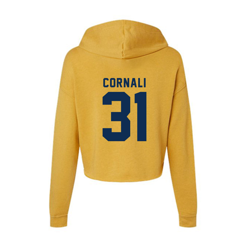 West Virginia - NCAA Football : Shane Cornali - Women's Crop Fleece Hoodie-1