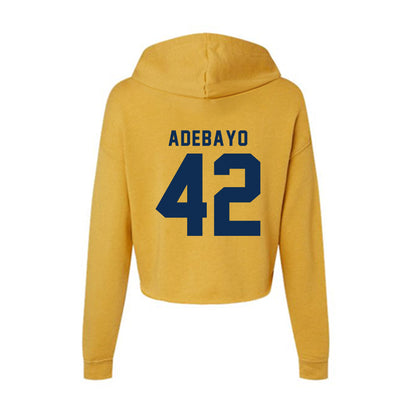 West Virginia - NCAA Football : Alex Adebayo - Women's Crop Fleece Hoodie-1