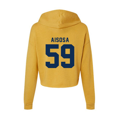 West Virginia - NCAA Football : Josh Aisosa - Women's Crop Fleece Hoodie-1