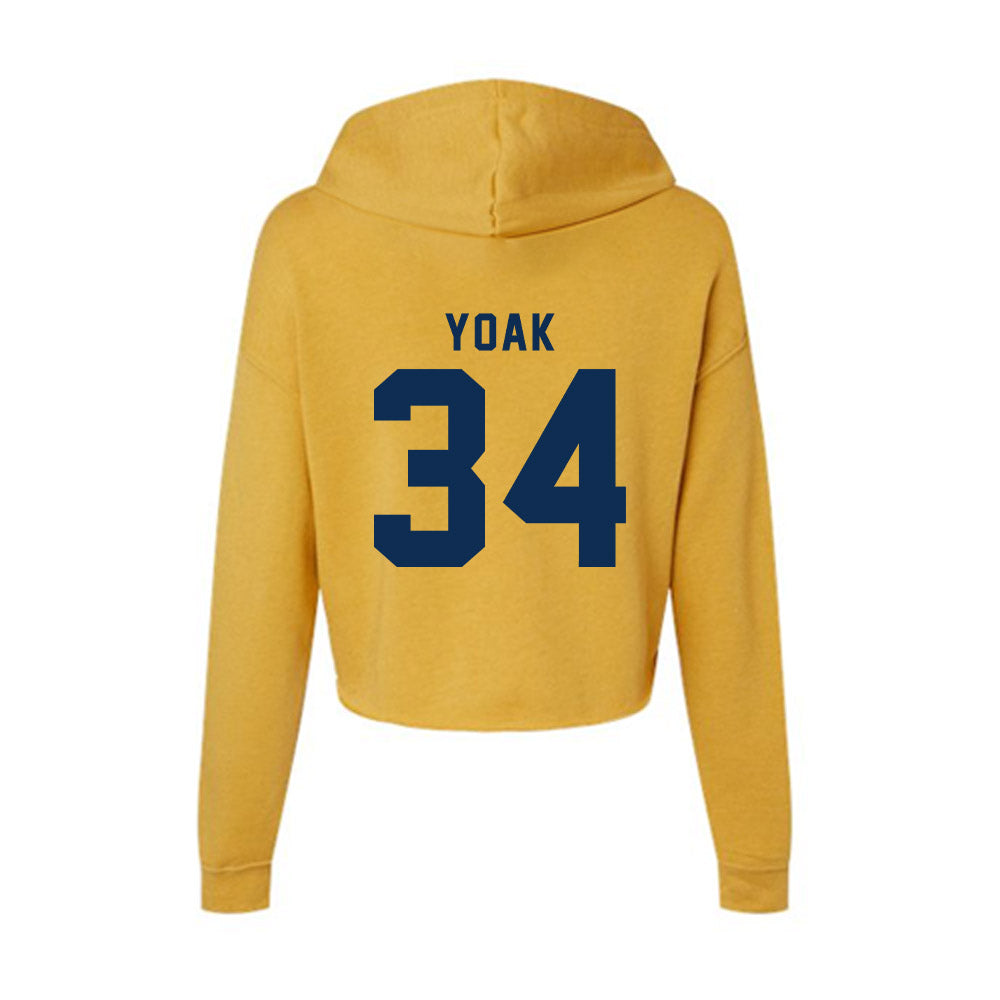 West Virginia - NCAA Baseball : Bryant Yoak - Women's Crop Fleece Hoodie-1