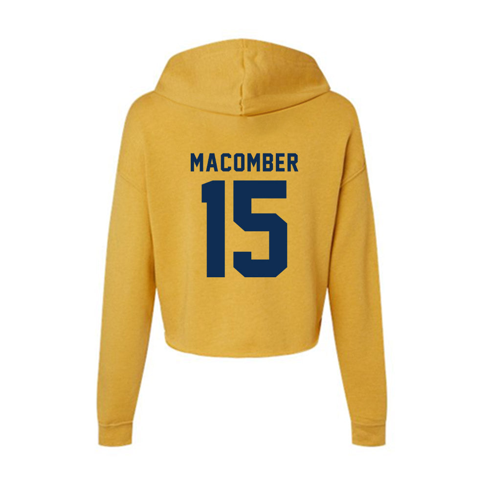 West Virginia - NCAA Men's Soccer : Brayden Macomber - Women's Crop Fleece Hoodie-1