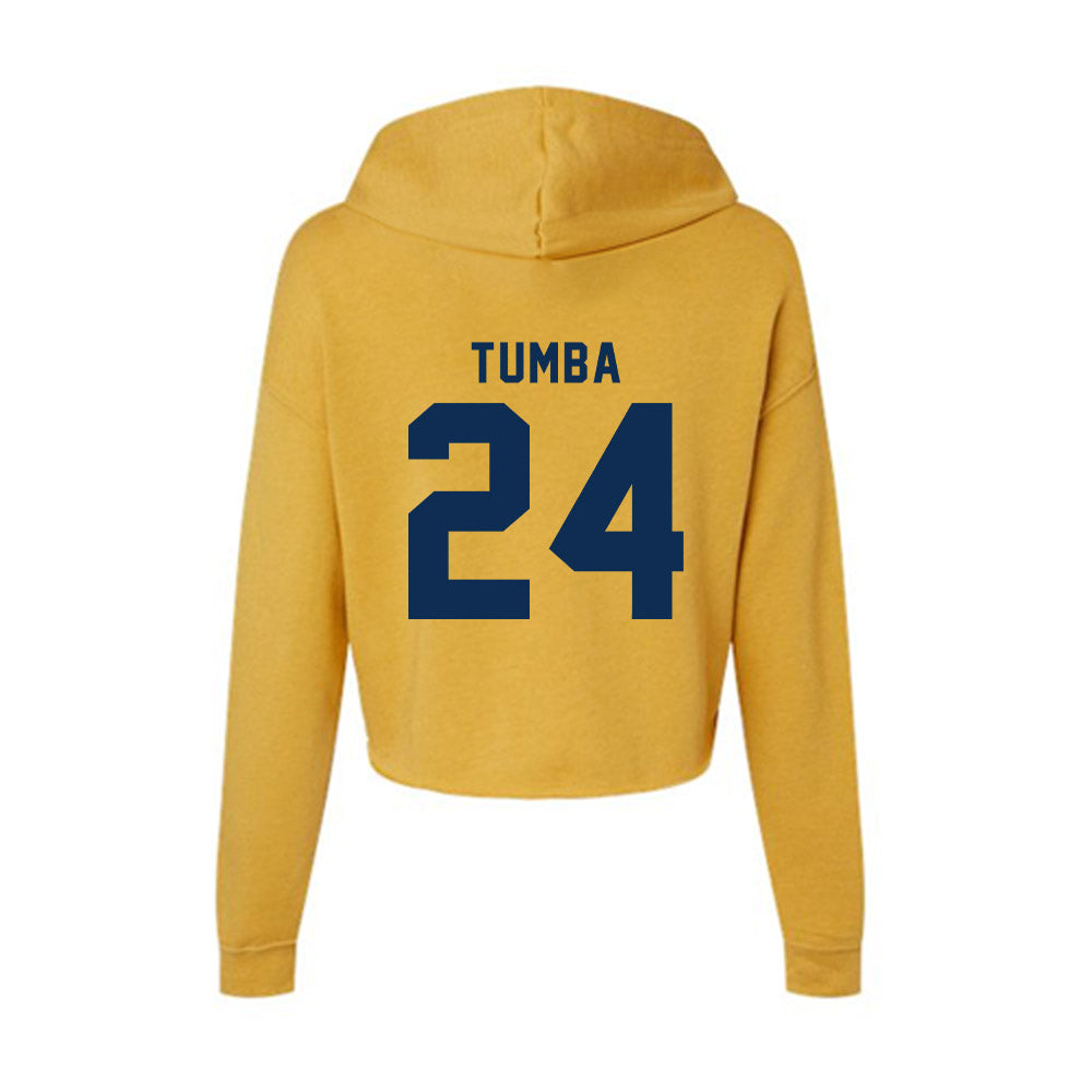 West Virginia - NCAA Women's Basketball : Divine Tumba - Women's Crop Fleece Hoodie-1
