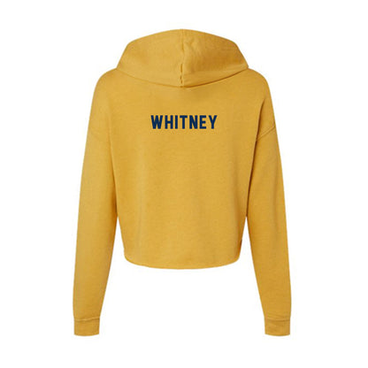 West Virginia - NCAA Baseball : Zakariya Whitney - Women's Crop Fleece Hooded Sweatshirt-1