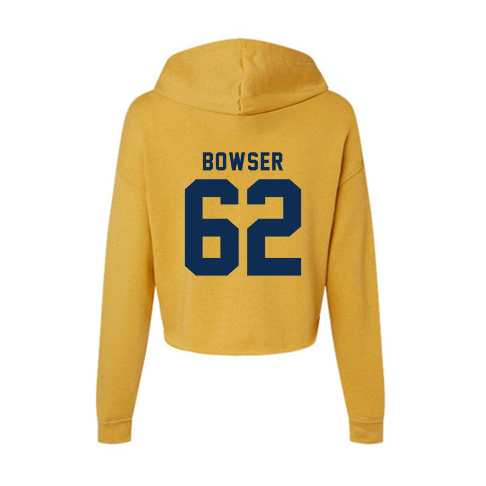 West Virginia - NCAA Football : Phillip Bowser - Women's Crop Fleece Hoodie-1