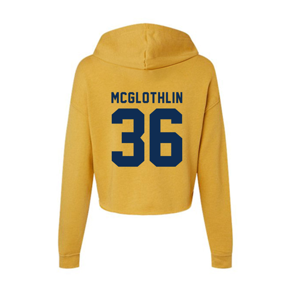 West Virginia - NCAA Football : Trey Mcglothlin - Women's Crop Fleece Hooded Sweatshirt-1