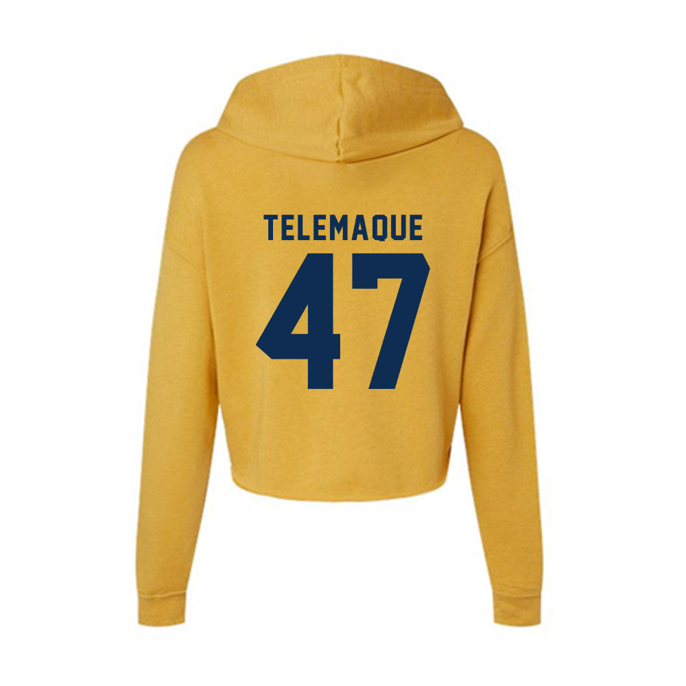 West Virginia - NCAA Football : Wilnerson Telemaque - Women's Crop Fleece Hoodie-1