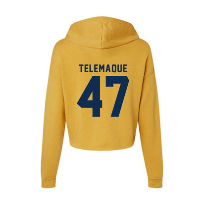 West Virginia - NCAA Football : Wilnerson Telemaque - Women's Crop Fleece Hoodie-1