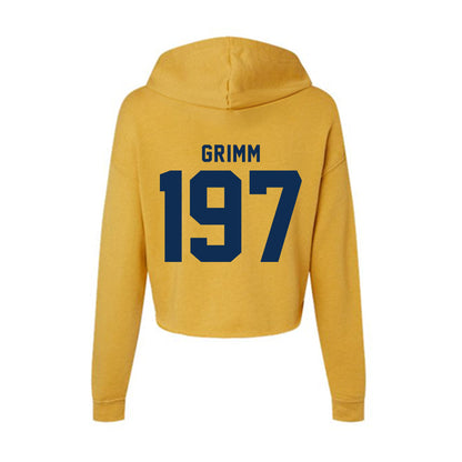 West Virginia - NCAA Wrestling : Coen Grimm - Women's Crop Fleece Hoodie-1